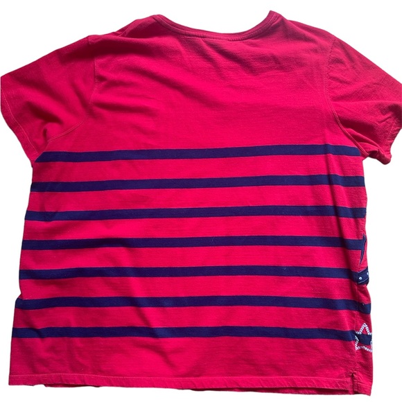 Karen Scott Sport Independence Day Patriotic Red Blue Stars Shirt Plus Size - Picture 3 of 5